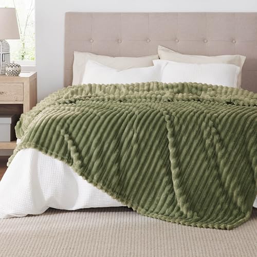 Soft Queen Size Blanket for Bed Moss 90"x90"