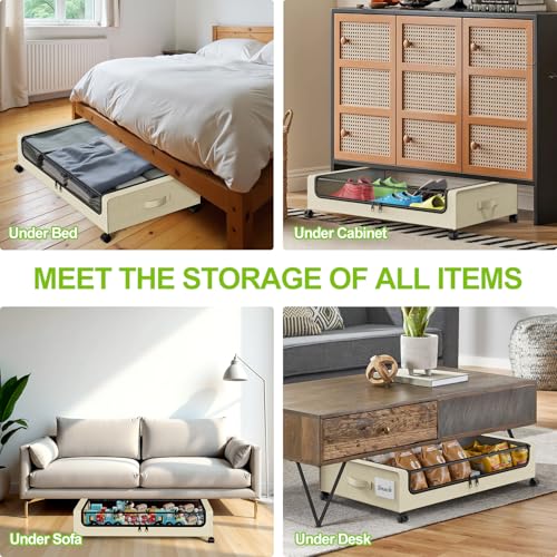 Under Bed Storage with Wheels (4 Count)
