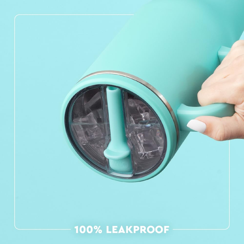 40oz Leakproof Mega Mug with Handle & Straw