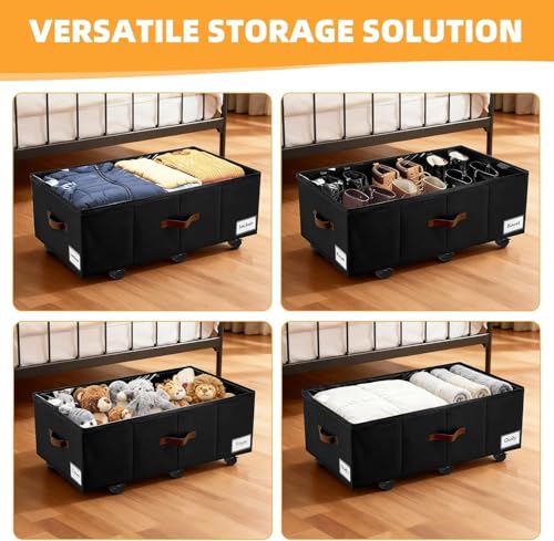 Under Bed Storage with Wheels (4 Count)