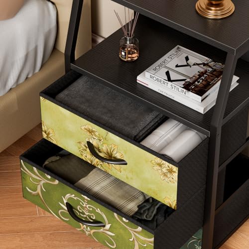 Retro NightStand with 3 Drawer