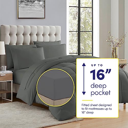 Full Size Comforter Set with Sheets (7 Count)