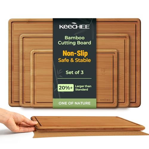Bamboo Cutting Board with Non (3 Count)