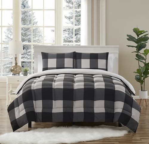 7 Piece Comforter Set Bag Solid Color All Season Soft Down Alternative Blanket & Luxurious Microfiber Bed Sheets (7 Count)