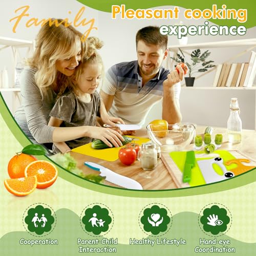 13 Pcs Kids Knife Set for Real Cooking Safe Kitchen Tools for Ages 4+