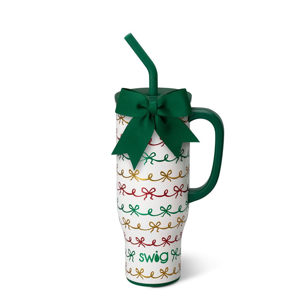 30oz Insulated Mega Mug with Handle & Straw