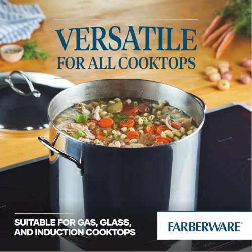Classic Series Large Stainless Steel Induction 16 Quart Stock Pot with Lid
