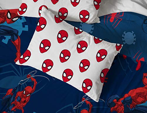 Marvel Spiderman Queen Comforter Set 5 Piece Kids Bedding for Boys