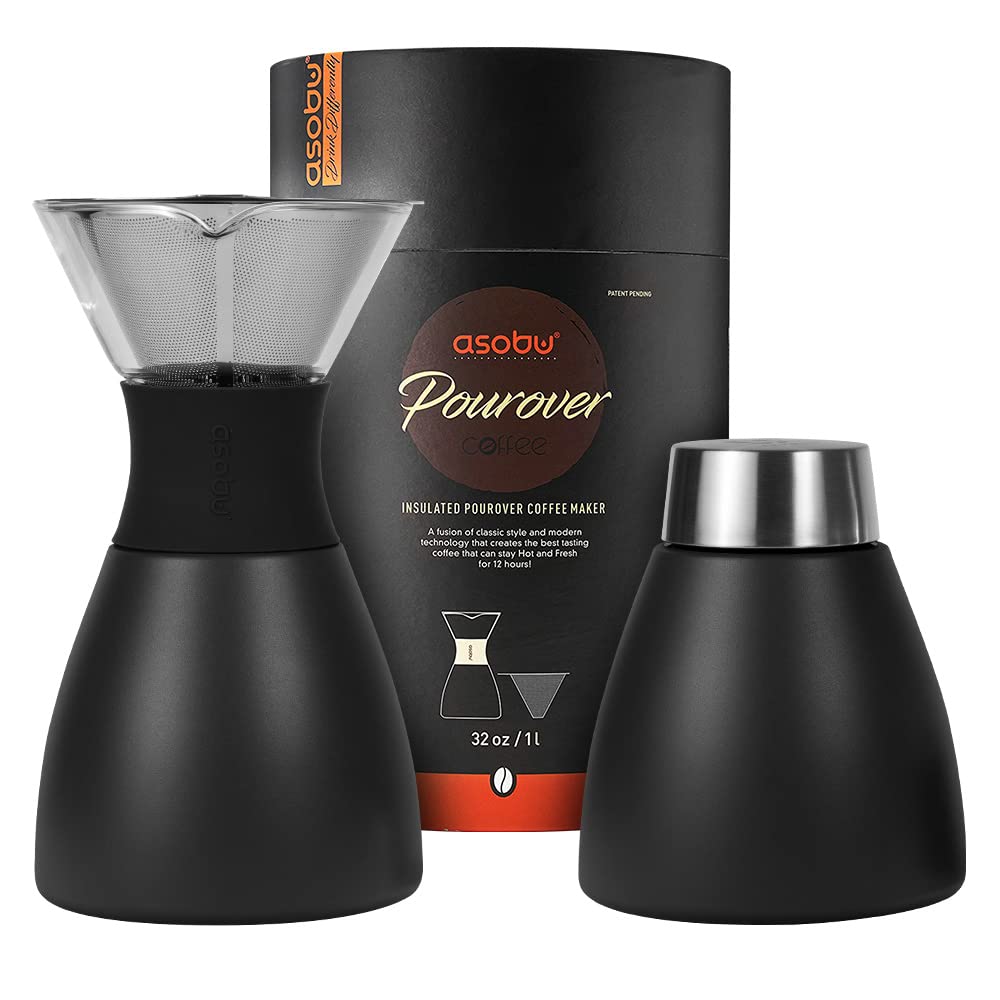 Black Insulated Pour Over Coffee Maker