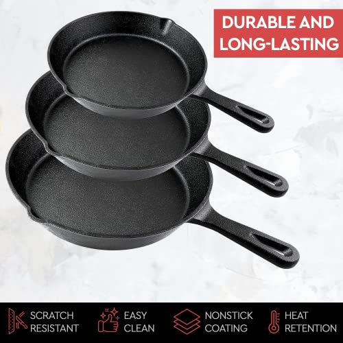 Cast Iron Skillet 3 (3 Count)