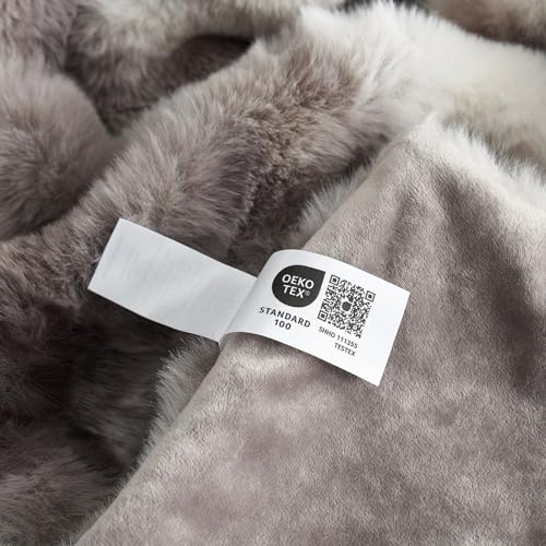 Faux Fur Throw Blanket for Couch