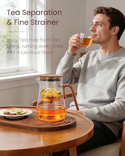 Magnetic Glass Infuser Teapot for Loose Tea
