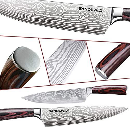 Professional Kitchen Knives High Carbon Stainless Steel Chef Knife Set (3 Count)