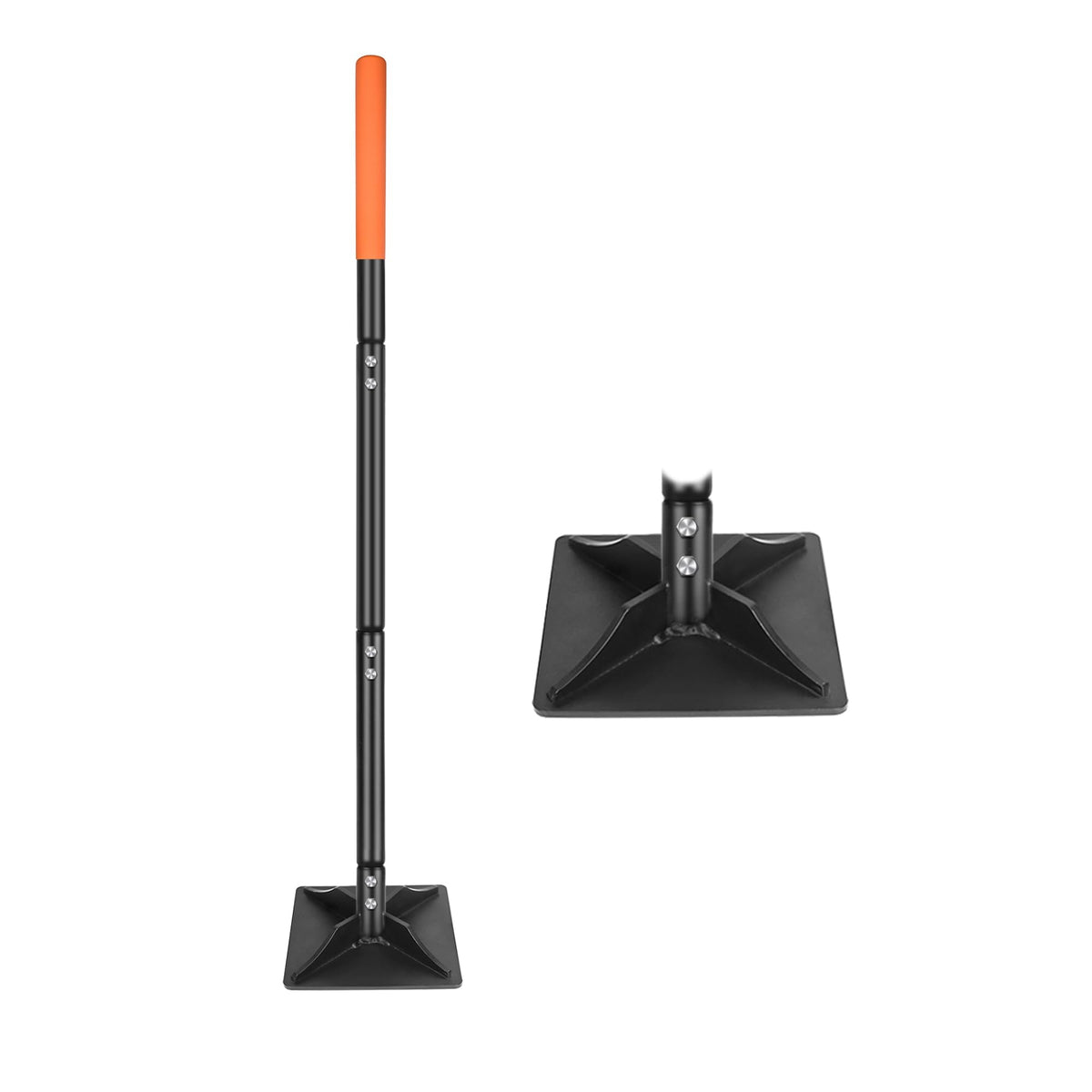 8-inch x 8-inch Steel Tamper Tool, Heavy Duty Hand Tamper