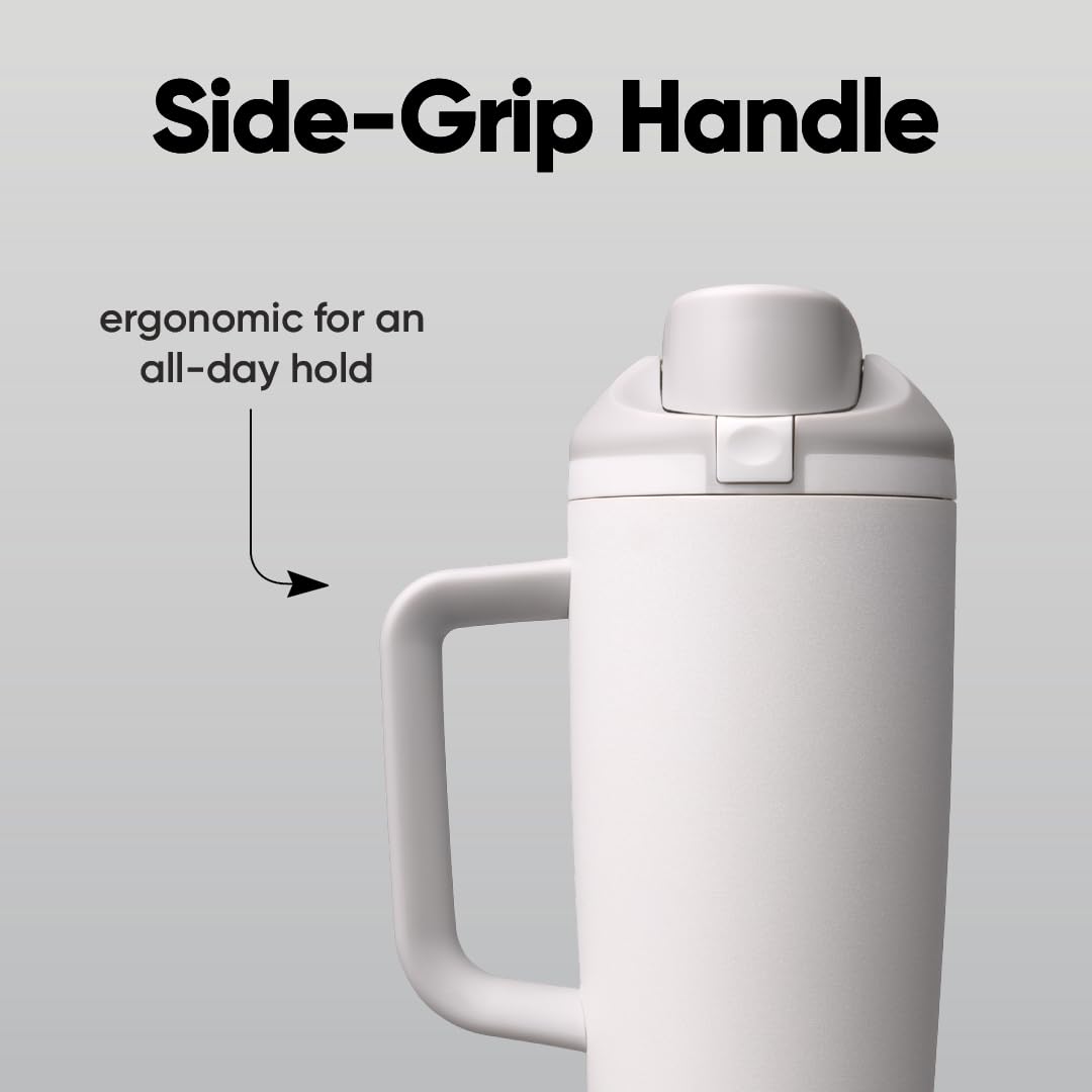 FreeSip Tumbler Stainless Steel Water Bottle 30 oz Shy Marshmallow