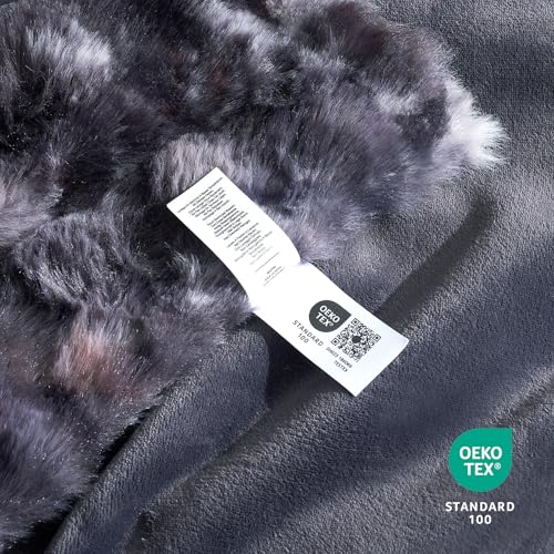 Faux Fur Throw Blanket for Bed King Size