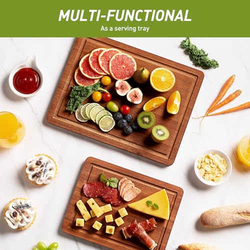 Bamboo Cutting Board Set Non Slip Feet Over Sink Gifts Best Mama Mommy Bonus Busy Mom Ever Christmas Xmas Birthday Law Step Stepmom Stepmother Who Have Everything Good Unique Useful Present (2 Count)