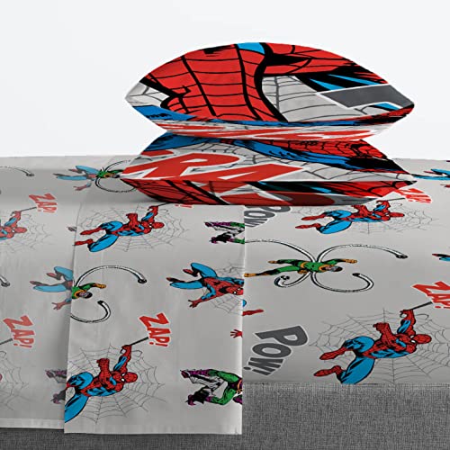 Marvel Spiderman Full Comforter Set 7 Piece Bedding for Boys