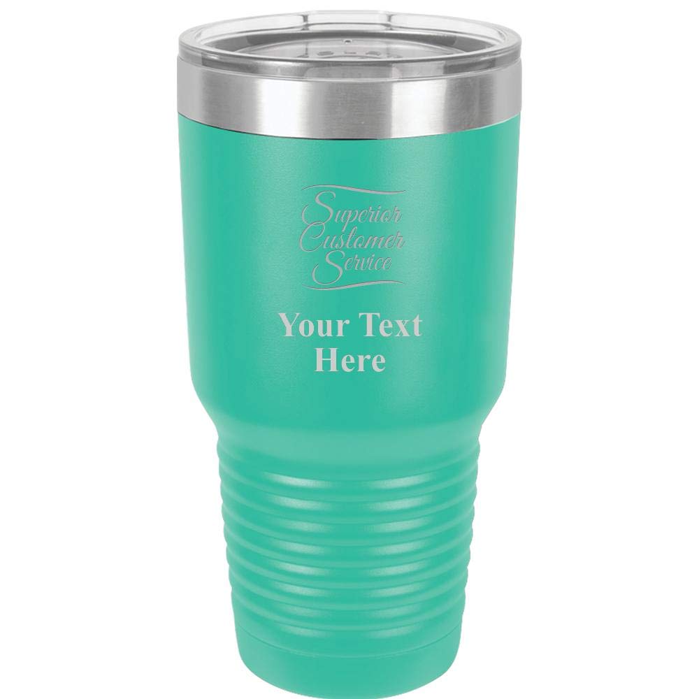 Customer Service Travel 30oz Teal Stainless Steel Vacuum Insulated Hot