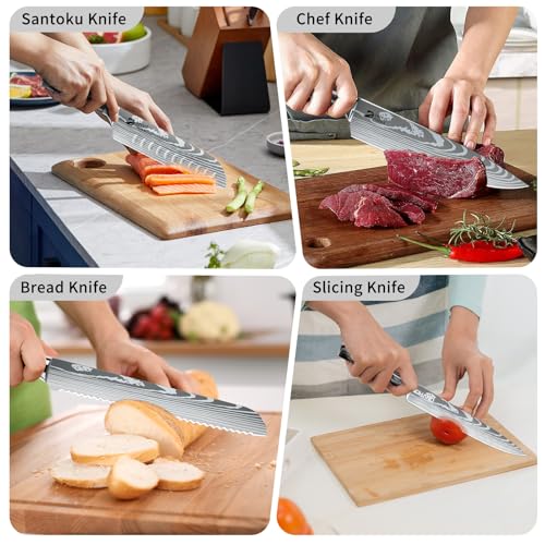 Chef Knife Sets with Roll Bag (9 Count)