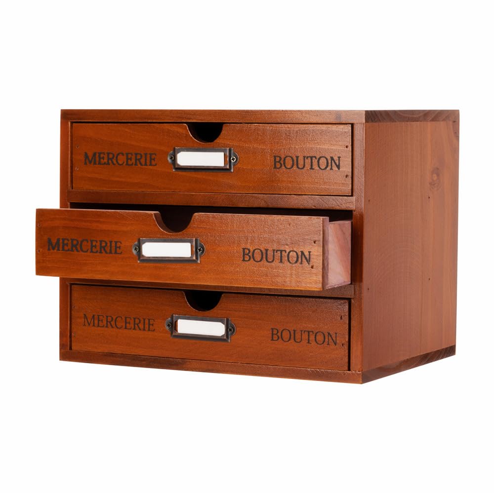 Small Wooden Drawers Wooden Box with Drawer Brown