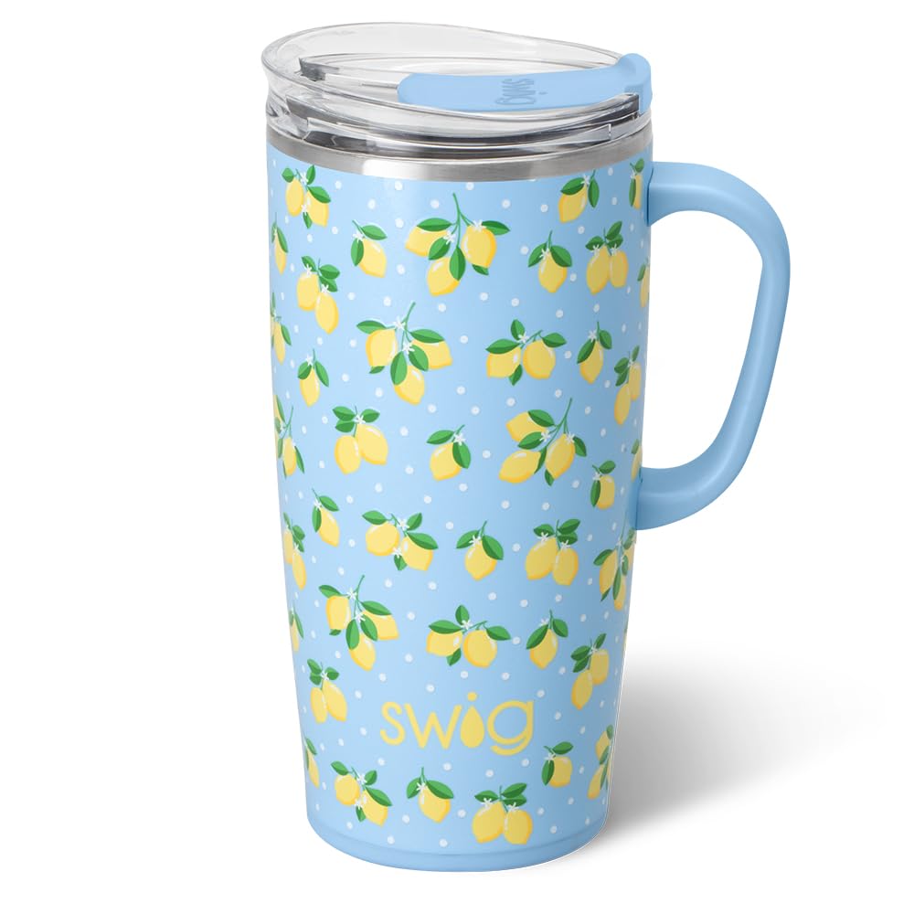 22oz Insulated Travel Mug with Handle & Lid