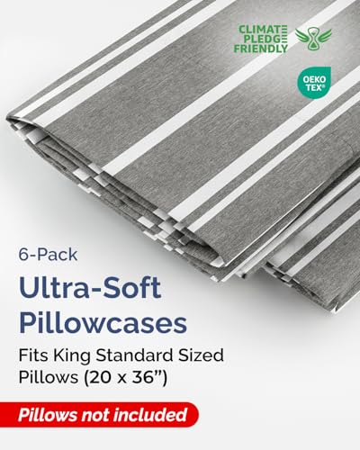 King Standard Pillow Cases Set of 6 (6 Count)