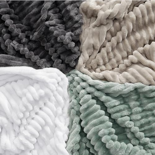Soft Twin XL Blanket for Bed Dorm Bright White 66"x90"