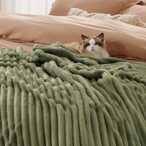 Soft Queen Size Blanket for Bed Moss 90"x90"