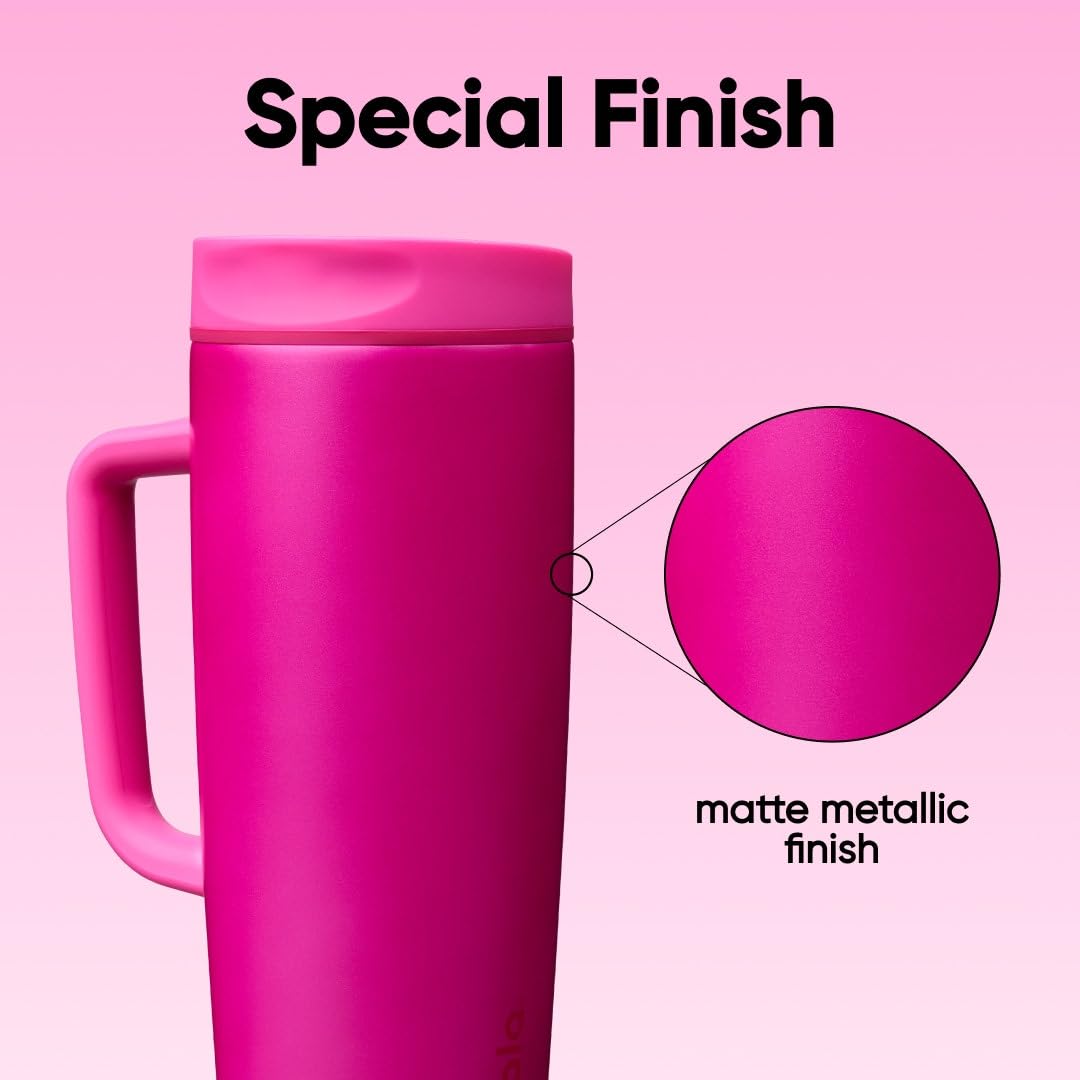 SmoothSip Slider Stainless Steel Insulated Travel Mug with Handle
