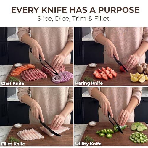 Magnetic Kitchen Knife Set (4 Count)