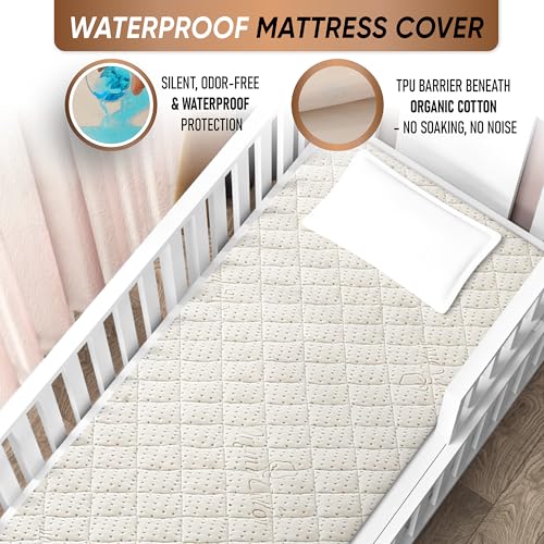 Crib Luxury Quilted Organic Mattress Protector Pad