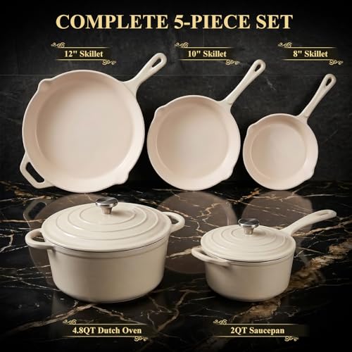 Enameled Cast Iron Cookware Set