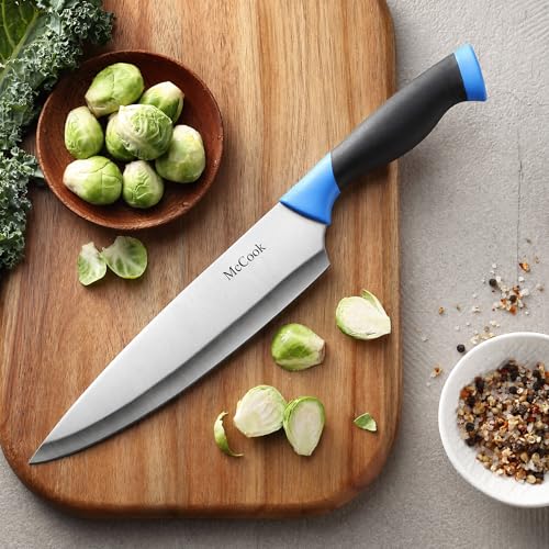Knife Sets German Stainless Steel Kitchen Knife Block Sets with Built (24 Count)