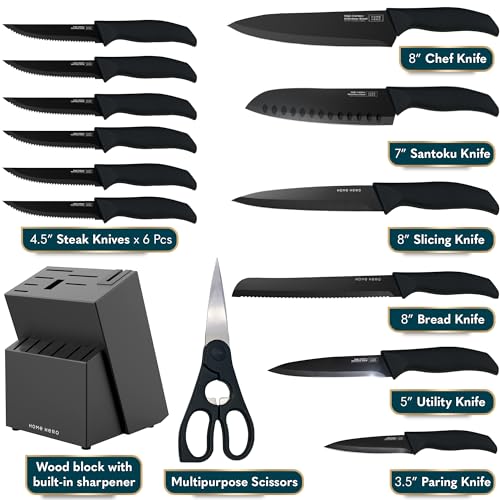 15 Piece Kitchen Knife Set (15 Count)
