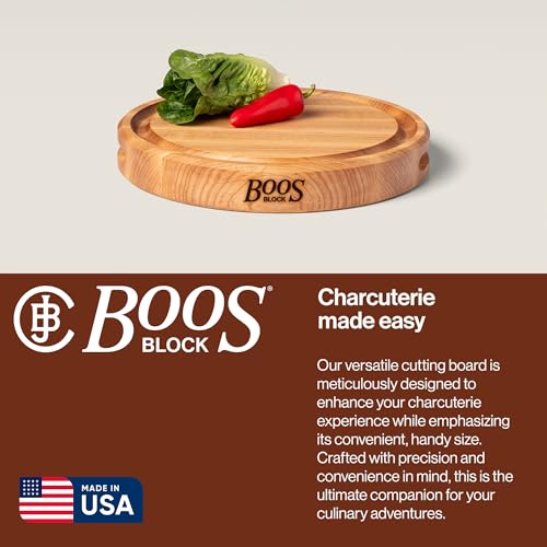 CB Series Round Wooden Maple Cutting Board 12”x12”
