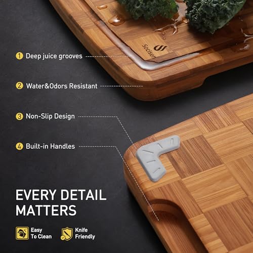 Extra Large Bamboo Wooden Cutting Board Wood Cutting Boards for Kitchen
