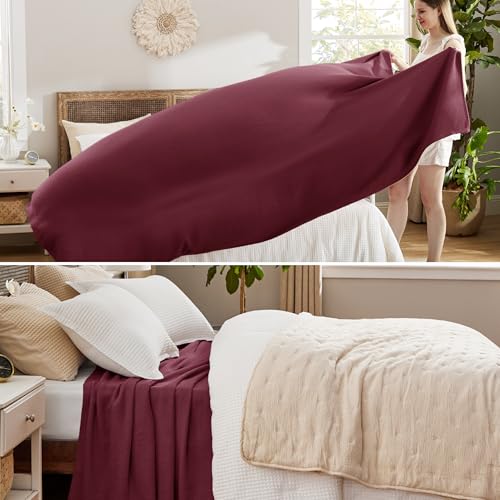 GentleSoft 100% Cotton Blanket King Size for Bed