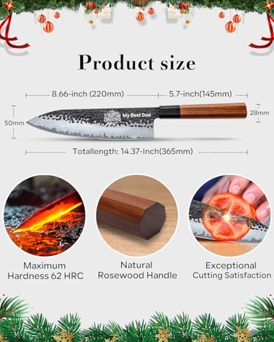 Custom 8'' Japanese Knife with Sandalwood Box Gifts for Men