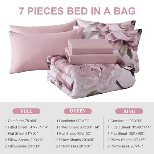 Blush Pink Full Size Comforter Set