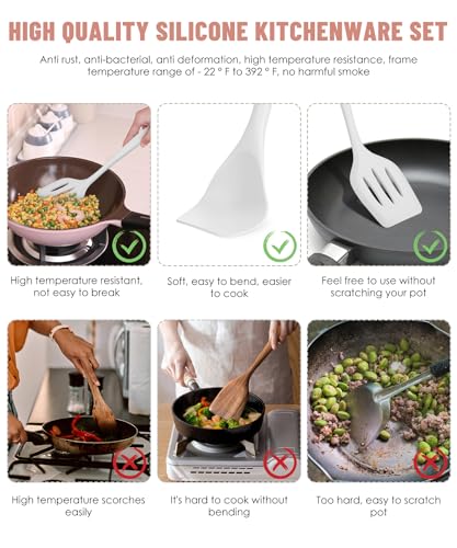 White Kitchen Utensils Set (12 Count)