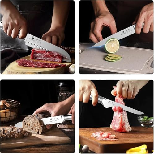 16 Piece High Carbon Japanese Stainless Steel Kitchen Knife Set (16 Count)