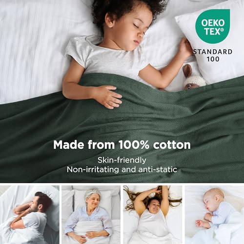 GentleSoft 100% Cotton Blanket Full Size for Bed