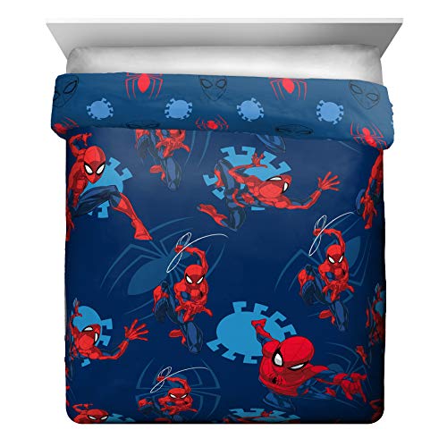 Marvel Spiderman Queen Comforter Set 5 Piece Kids Bedding for Boys