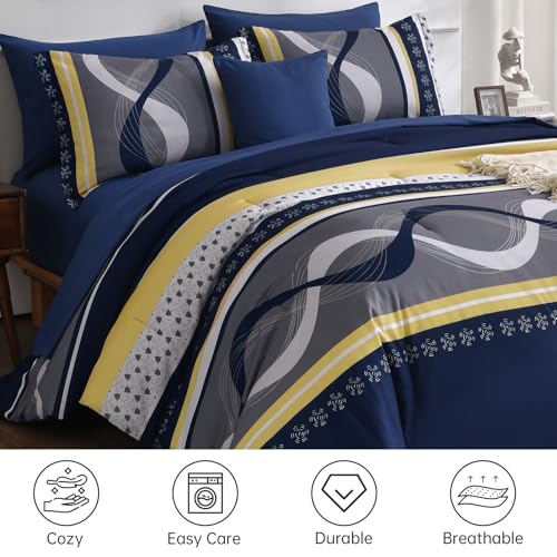 Striped Comforter Set Full Size