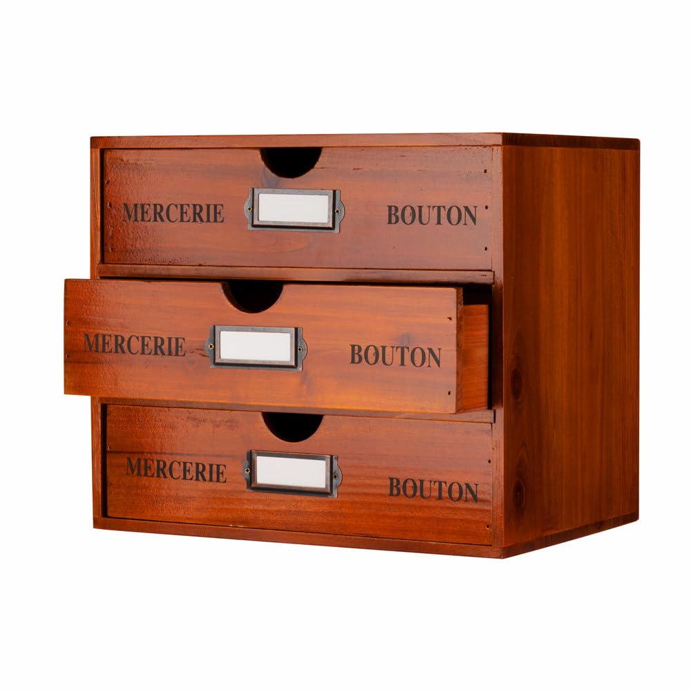 Large Wooden Drawers Wooden Box with Drawer Brown