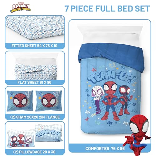 Marvel Spidey and His Amazing Friends 7 Pc Full Comforter Set