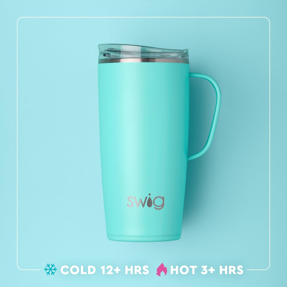 22oz Insulated Travel Mug with Handle & Lid