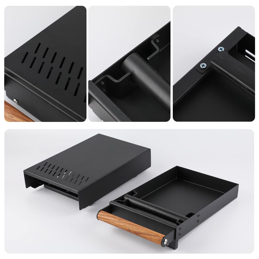 Espresso Knock Box Drawer with Handle Coffee Grounds Container Stainless Steel Coffee Knock Box Espresso Accessories Dump Bin CoffeeBar Accessories