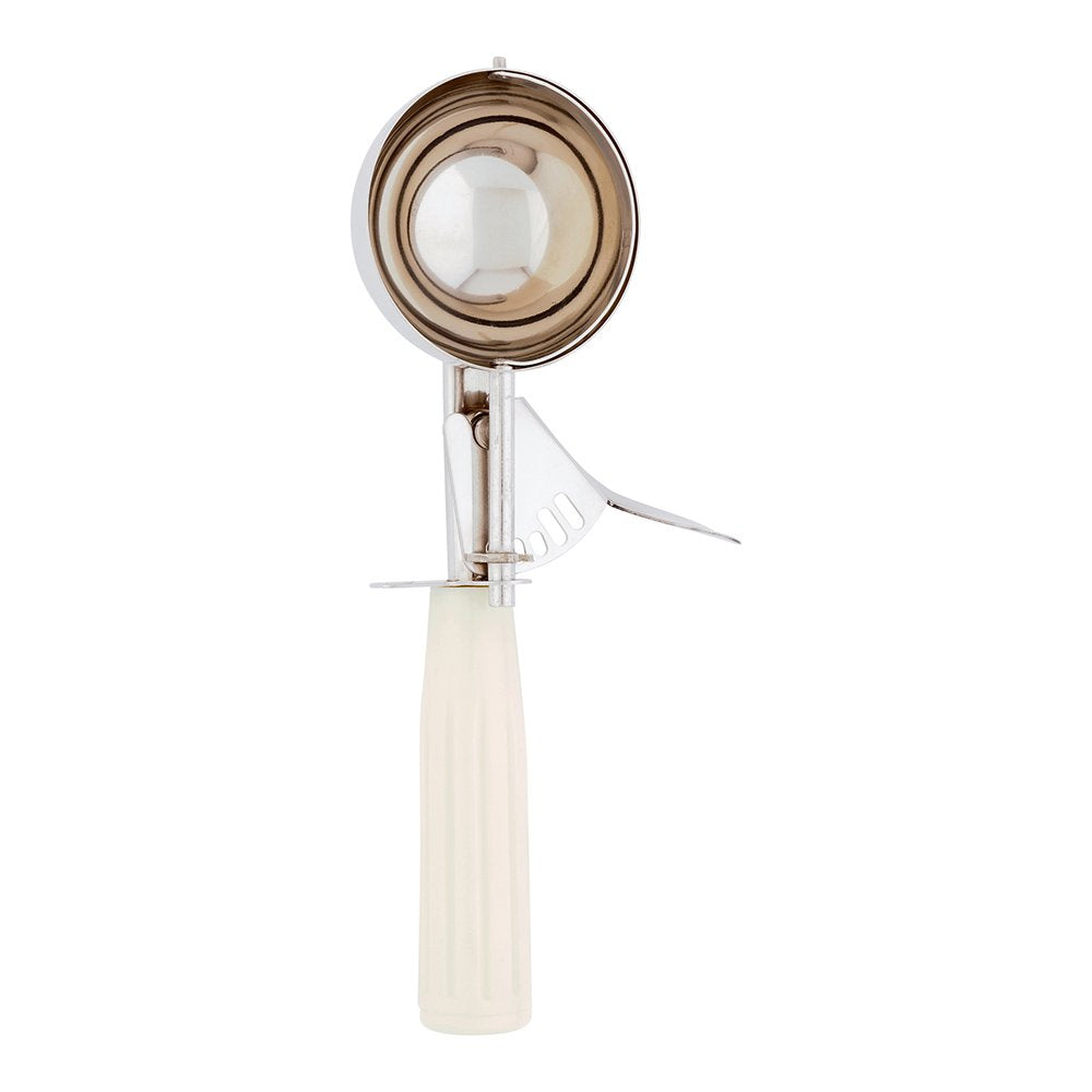 Bundle: 2.75/3.25/3.75 oz Portion Control Ice Cream Scoops, Trigger Release Dishers (Blue, Green, Ivory Handles) for Cookie Dough, Baking, Cupcake Batter